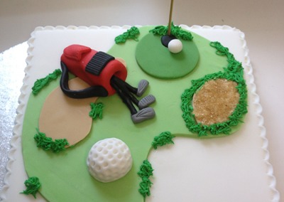 Golfing Green Cake