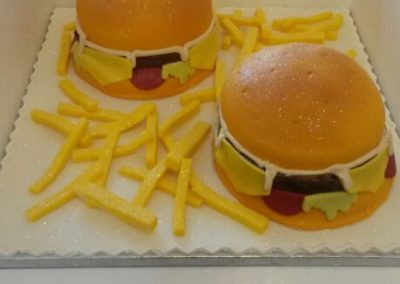 Burger and Chips Cake