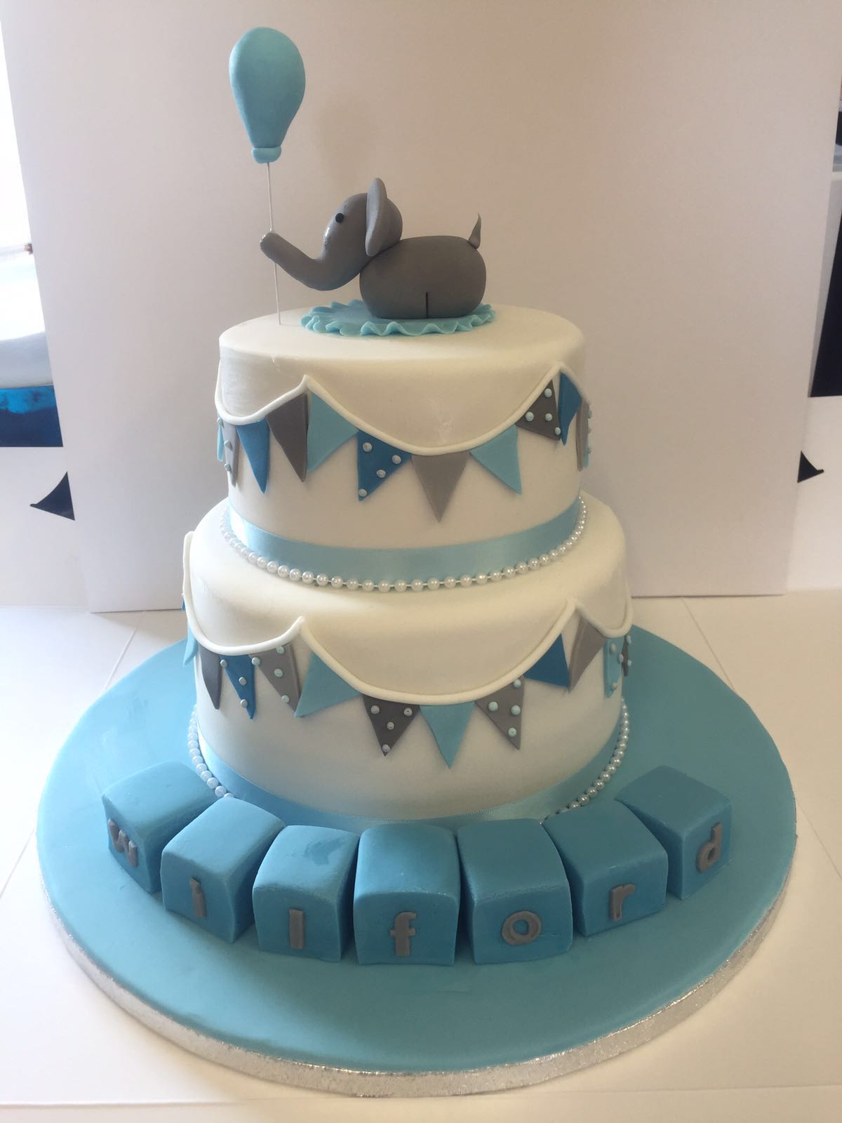 Two Tier Elephant and Blocks Cake - Peter Herd
