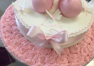 Pink Shoes and Butterfly Cake