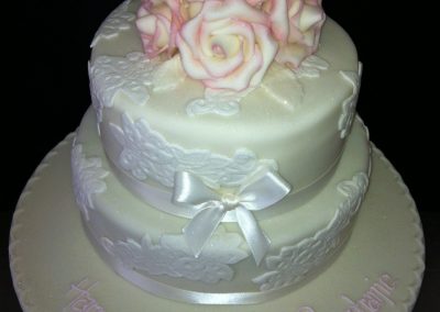 2 Tier Flower Cake