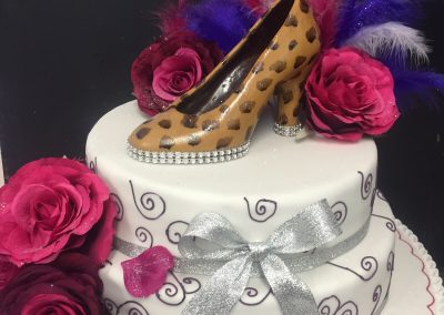 Shoe and Feathers Cake