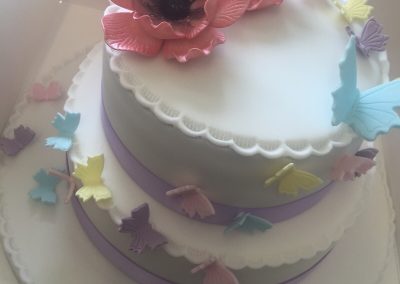 Two Tier Flower Cake