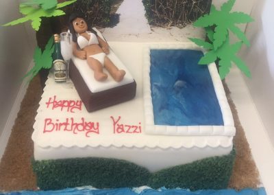 Woman on Holiday Cake