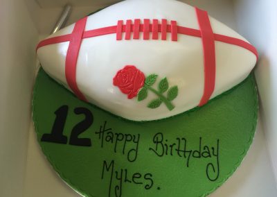 England Rugby Ball Cake