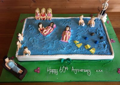 Family Swimming Pool Cake