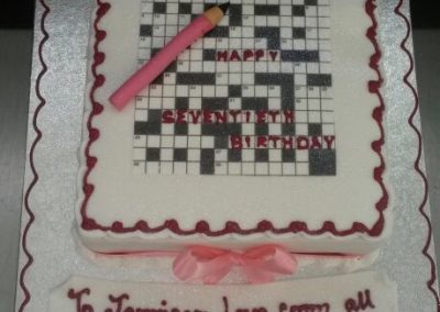 Crossword Cake