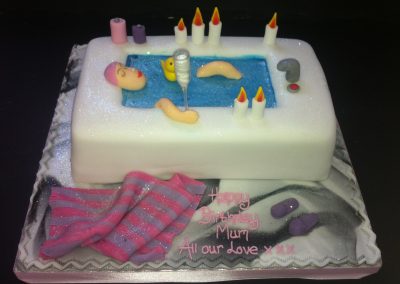 Woman in Bath Cake