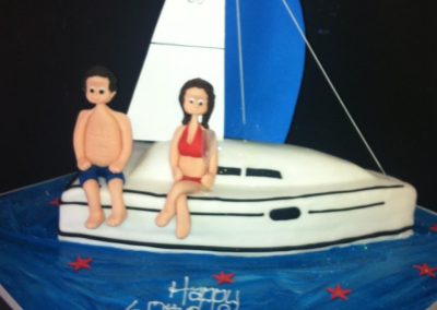 Yacht With Characters Cake